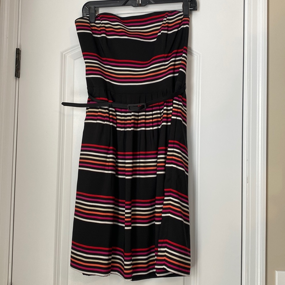 White House Black Market Strapless Dress with belt